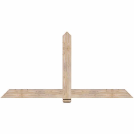 Ekena Millwork Eugene Smooth Timber Gable Bracket, Douglas Fir, 84"W x 42"H x 1 1/2"D x 5 1/2"F, 12/12 Pitch GBW084X42X0206EUG00SDF